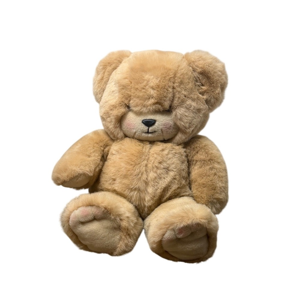 Vintage Mighty Star 24K Special Effects Teddy Bear Tan Plush Stuffed Animal 4682